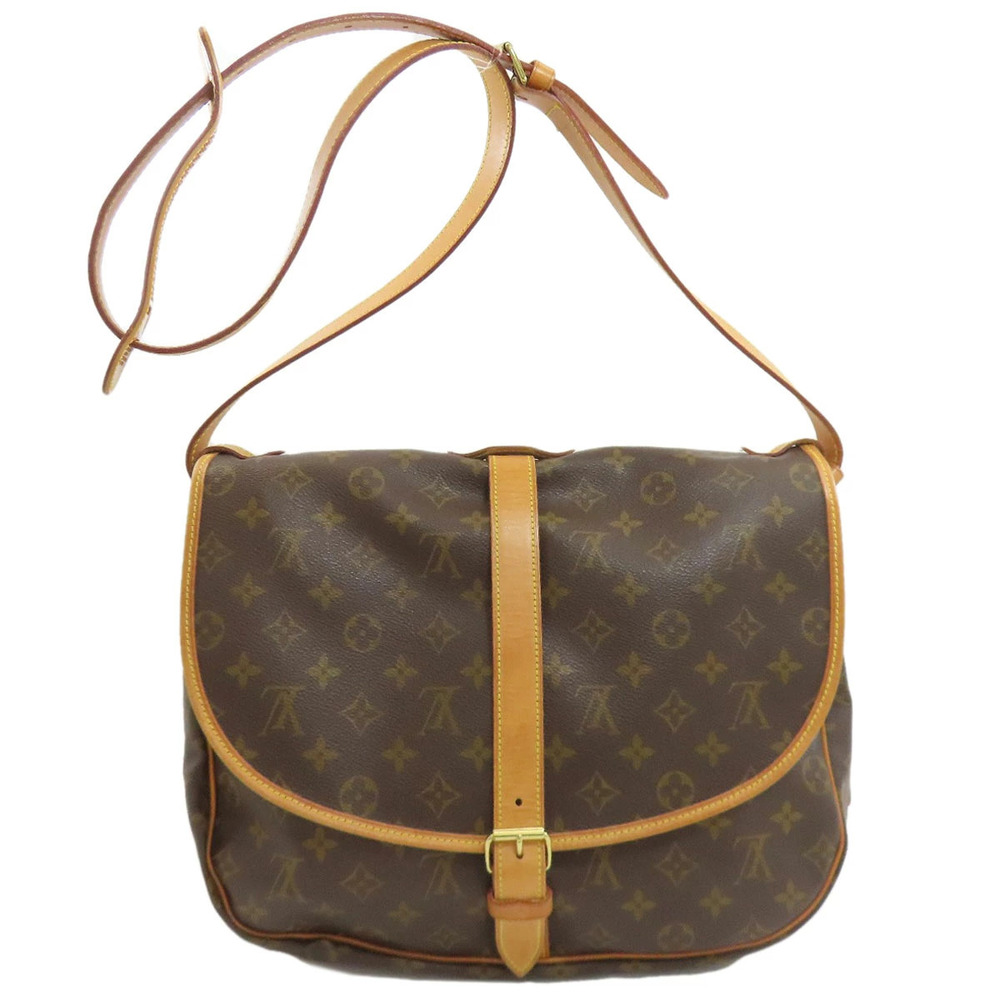 Louis Vuitton Shoulder Monogram Bag Canvas Saumur